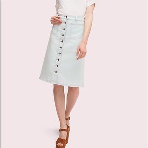 Kate spade denim button midi skirt